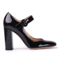 New arrival high heels sandal sexy genuine leather shoes with Thick square heel for women